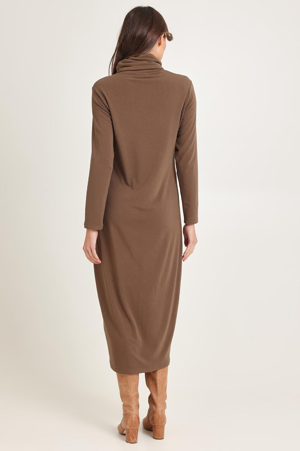 Weekend Cowl Maxi Dress – Mocha