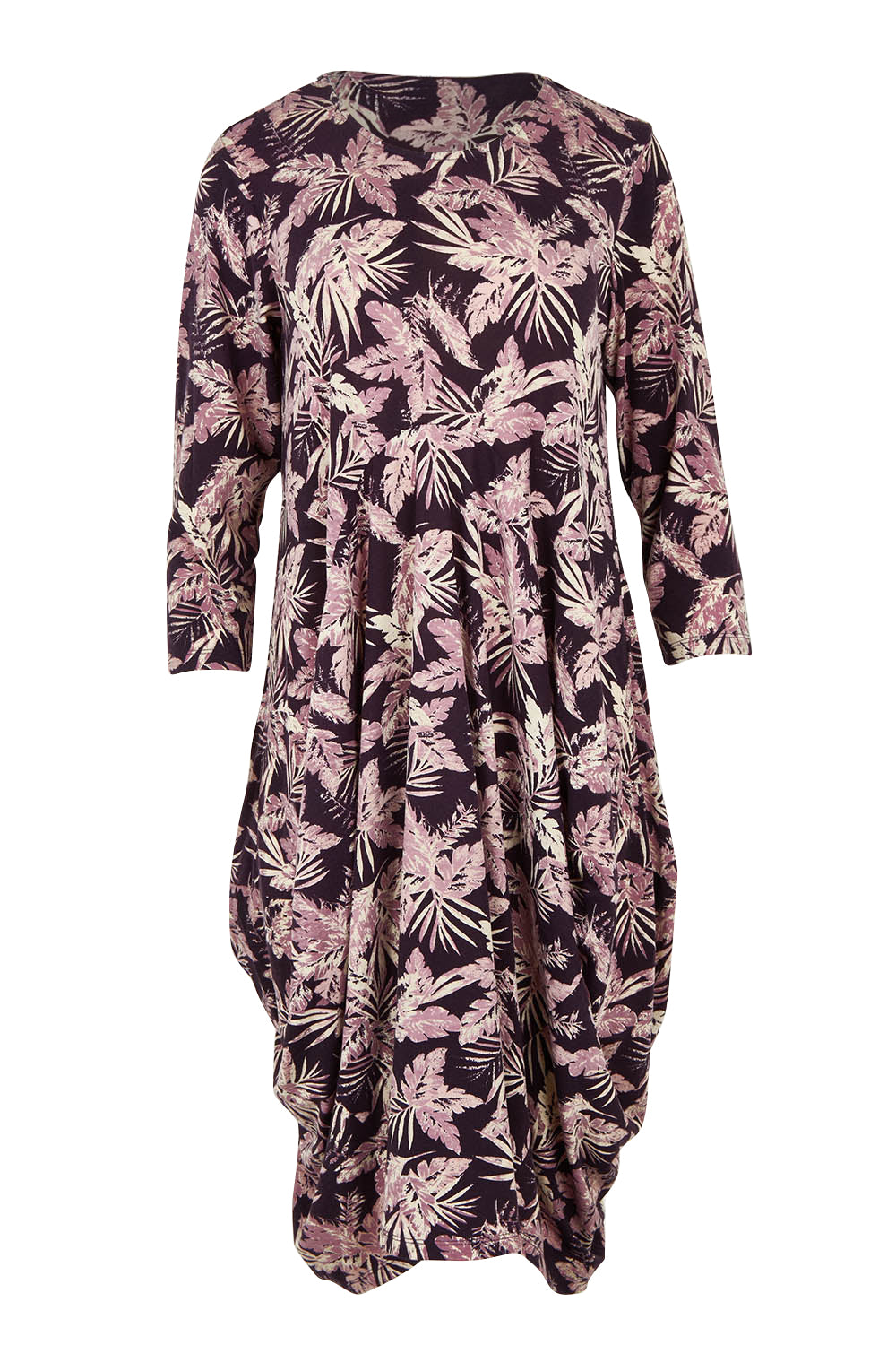 Product shot of the Bounce Dress in colour Purple (Purple), from the front
