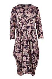 Product shot of the Bounce Dress in colour Purple (Purple), from the front