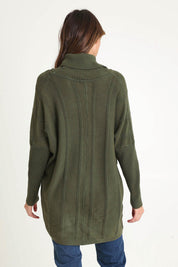 Polo Tunic Knit Jumper – Khaki