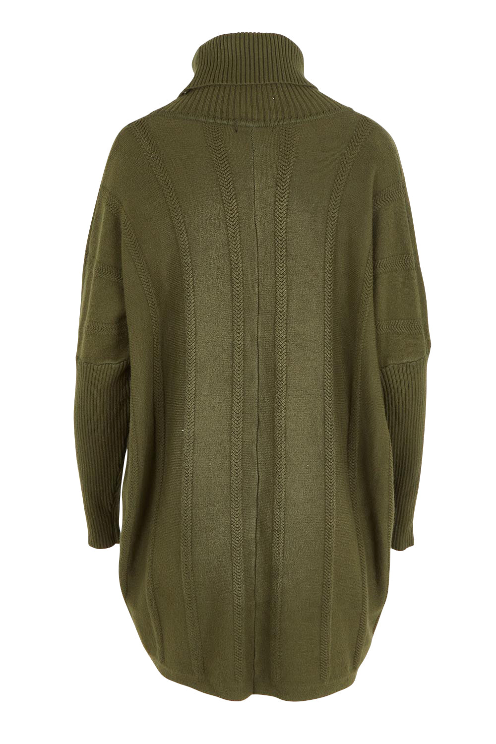Polo Tunic Knit Jumper – Khaki