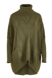 Polo Tunic Knit Jumper – Khaki
