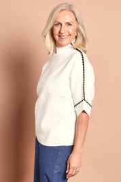 Piped Knit - Ivoryblk