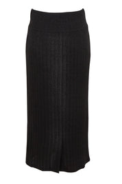 Product shot of the Knit Core Skirt in colour Black (Black), from the back