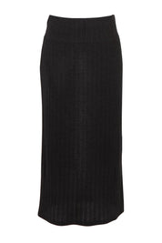 Product shot of the Knit Core Skirt in colour Black (Black), from the front