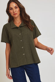Preloved Vesty Top - Khaki