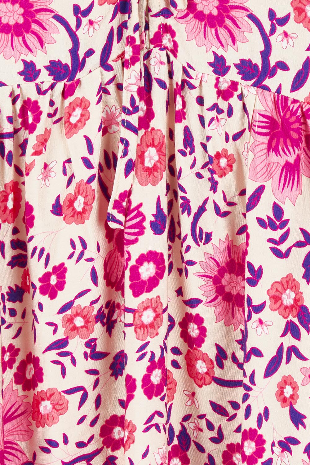 Product shot of The Print Dress in colour Pink (Pink), detail