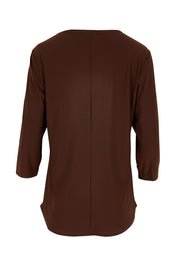 Product shot of the Ring Top – Choc in colour Choc, from the back