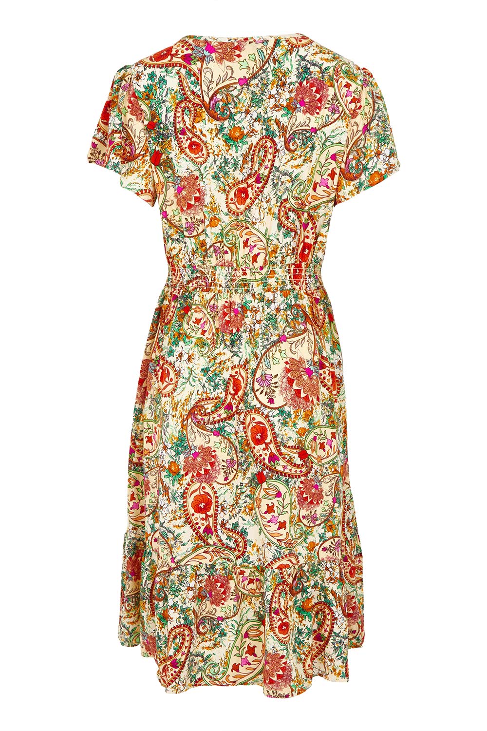 Product shot of the Kiara Pocket Dress in colour Floral, from the back