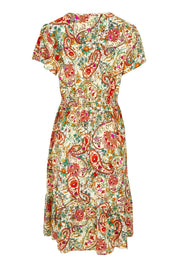 Product shot of the Kiara Pocket Dress in colour Floral, from the back