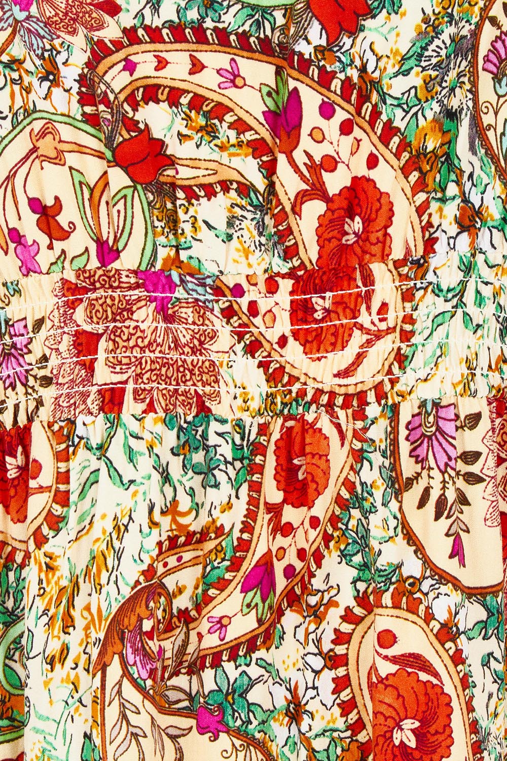 Product shot of the Kiara Pocket Dress in colour Floral, detail