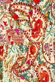 Product shot of the Kiara Pocket Dress in colour Floral, detail