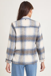 Check Stud Jacket – Blue
