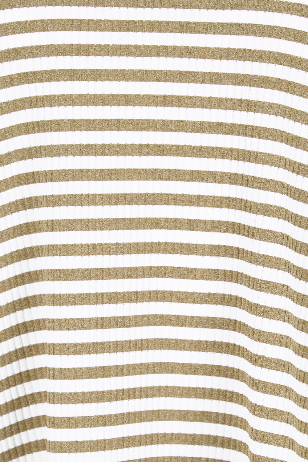 Product shot of the Stripe Ruffle Top – Bark in colour Bark, showing detail