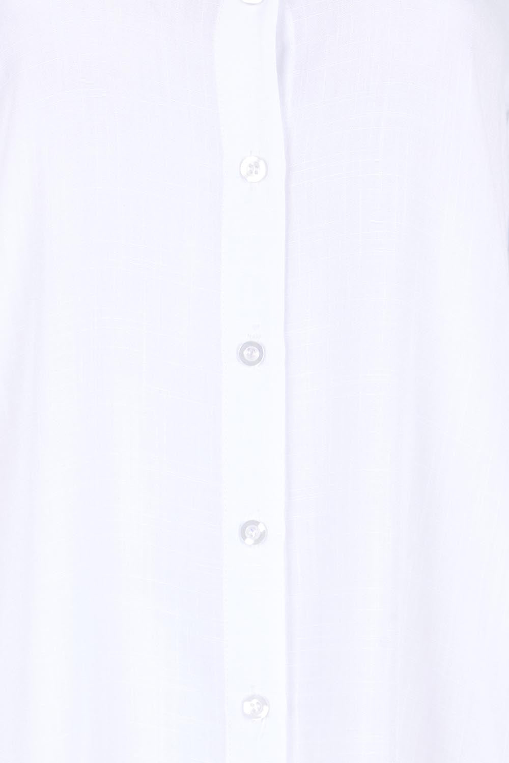 Product shot of the Drawstring Tunic Shirt – White in colour White, showing detail