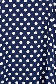Product shot of the Flutter Swing Dress – Navywhite in colour Navywhite, showing detail