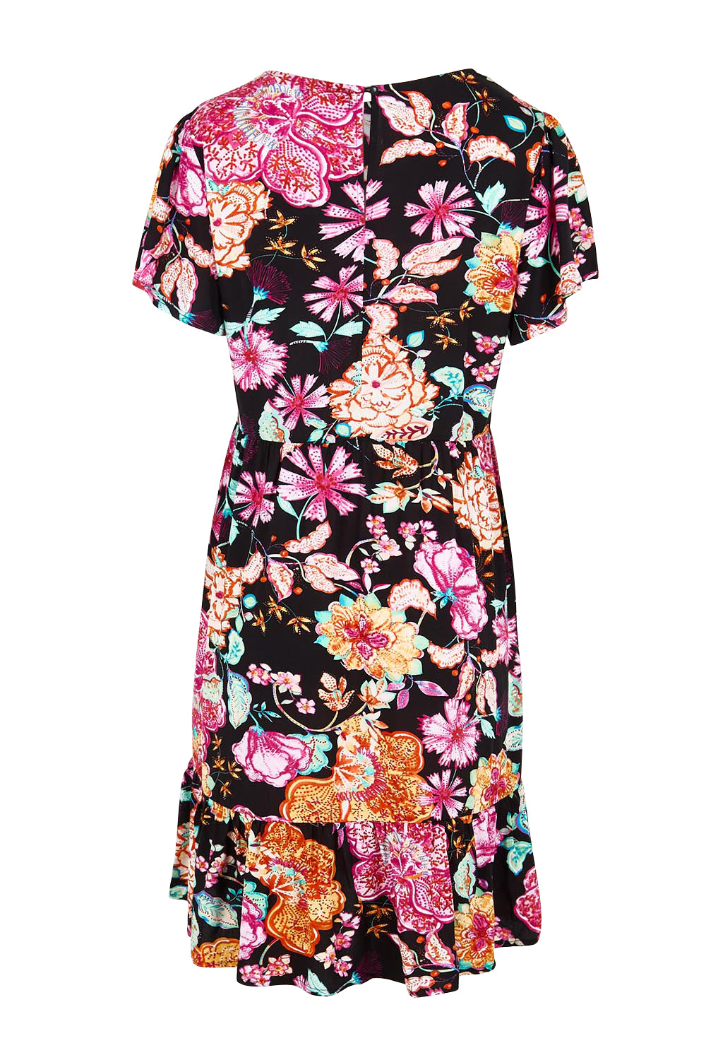 Product shot of the Heatwave Dress – Black in colour Black, from the back