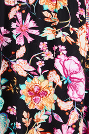 Product shot of the Heatwave Dress – Black in colour Black, showing detail