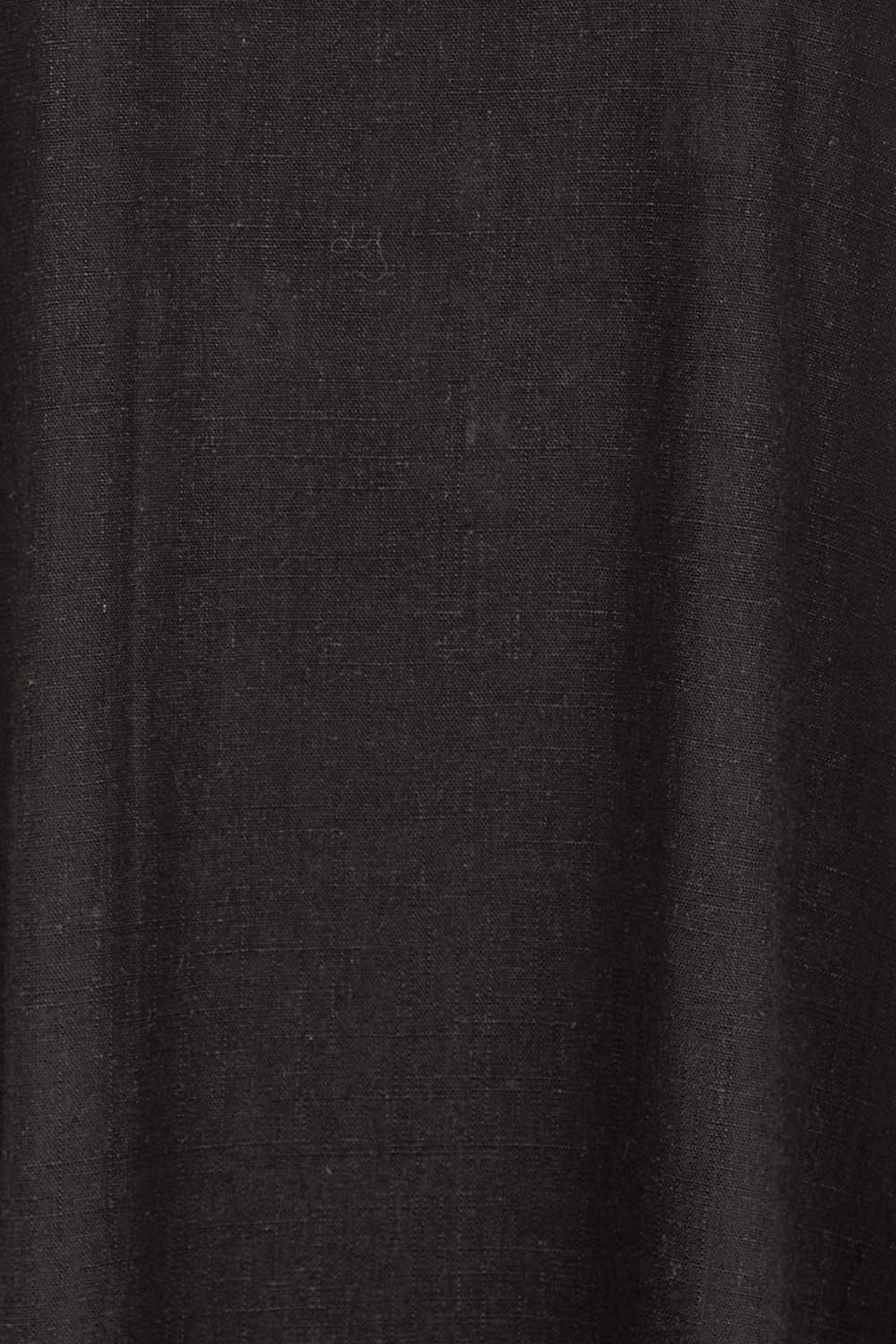 Product shot of the Linen Shift Dress – Black in colour Black, showing detail