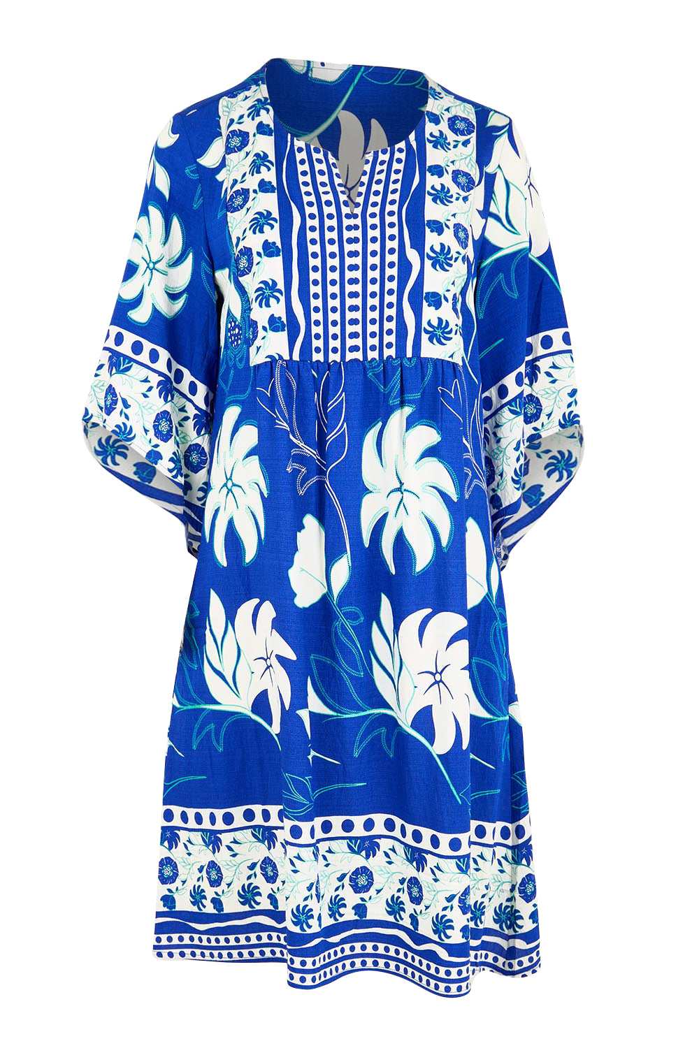 Product shot of the Sun Dress – Royal in colour Royal, from the front