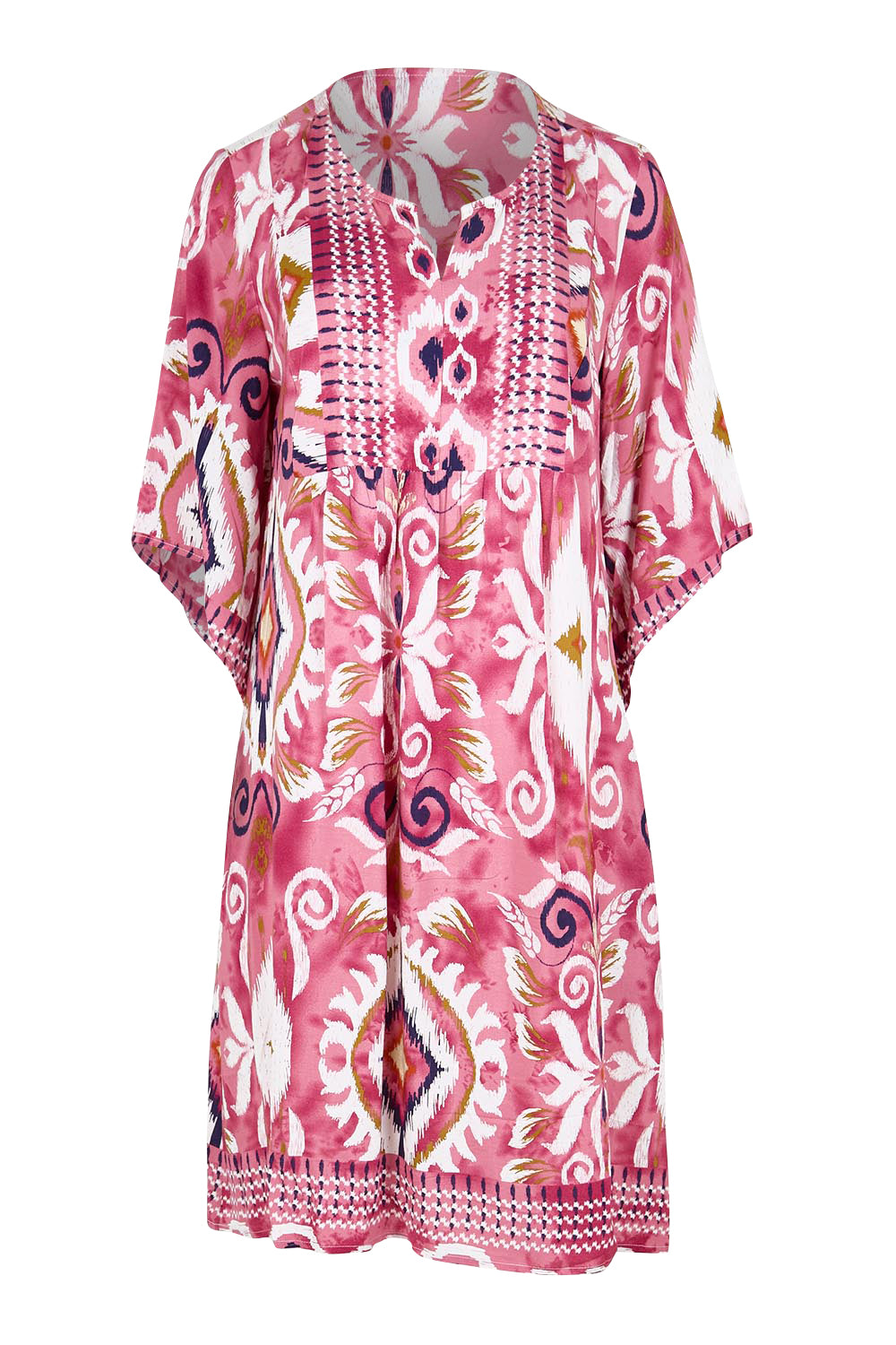 Product shot of the Sun Dress – Rose in colour Rose, from the front