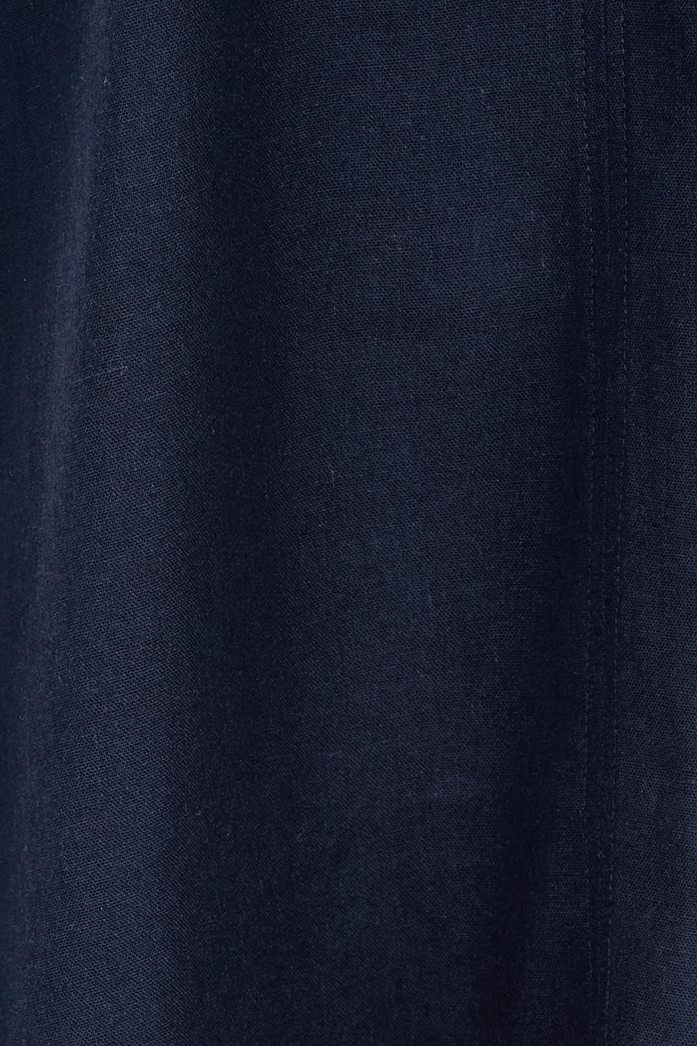 Product shot of the Core Linen V Shift Dress – Navy in colour Navy, showing detail