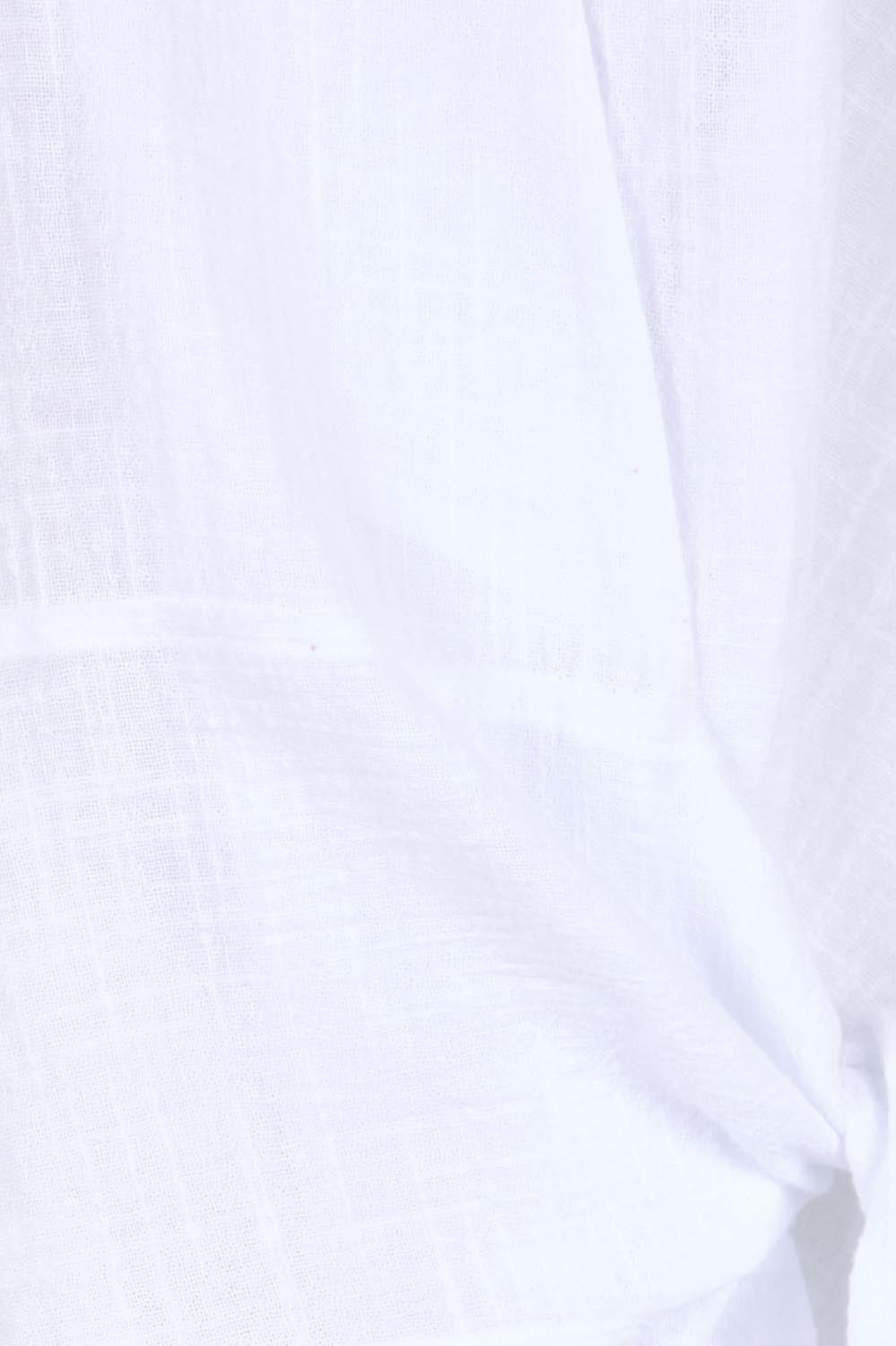 Product shot of the Core Wrap Over Top – White in colour White, showing detail