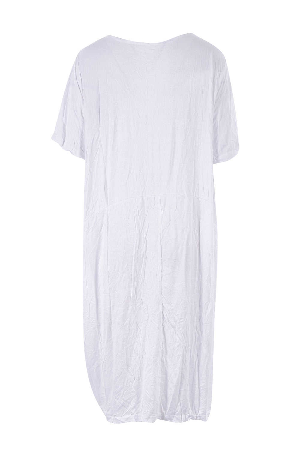 Product shot of the Happy Petals Bounce Dress in colour White (White), from the back