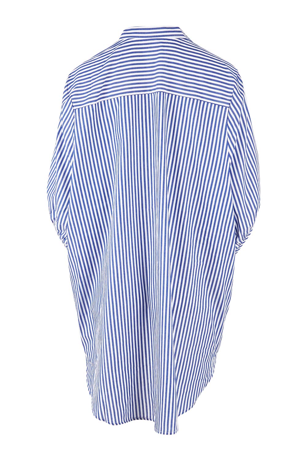 Preloved Oversized Stripe Shirt - Navy