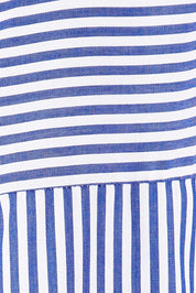 Preloved Oversized Stripe Shirt - Navy