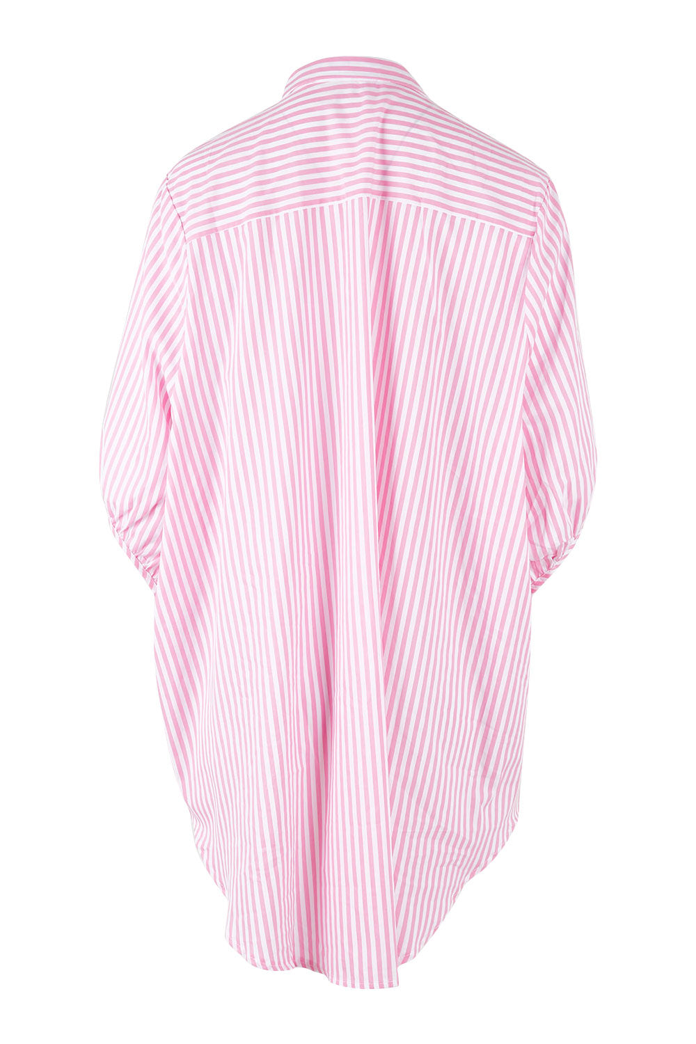Preloved Oversized Stripe Shirt - Pink