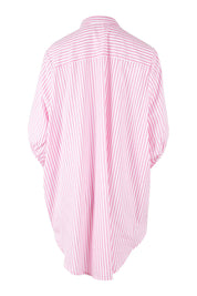 Preloved Oversized Stripe Shirt - Pink