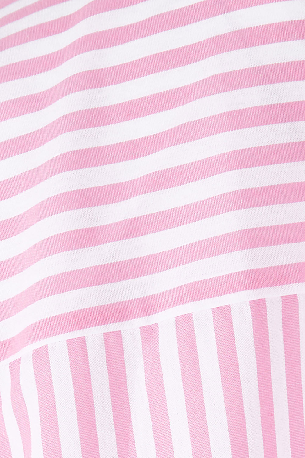 Preloved Oversized Stripe Shirt - Pink