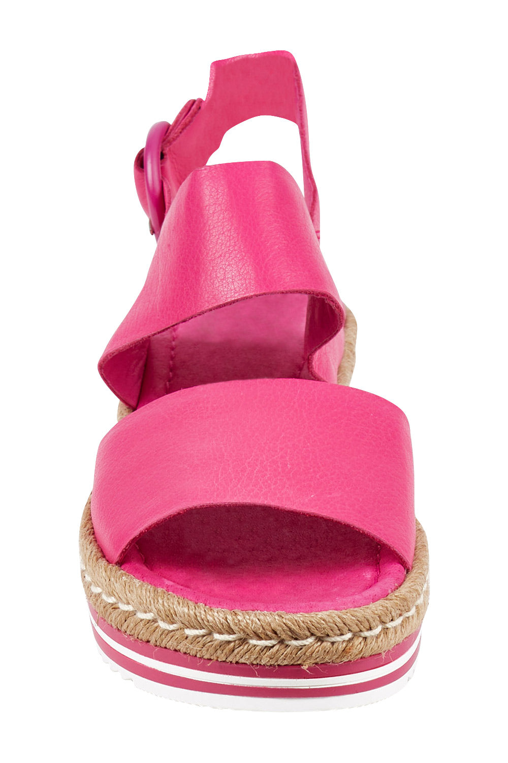 Product shot of the Atha Sandal Flatform in colour Fuchsia (Pink), detail