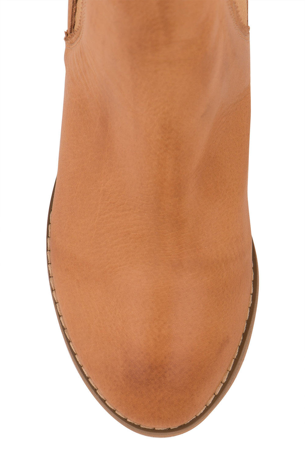 Product shot of the Sadore Boot in colour TanLeath, detail