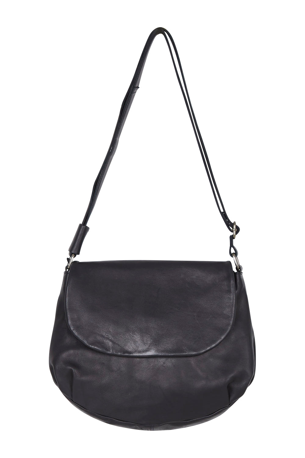 Product shot of the Grace Leather Bag in colour Black (Black), from the front