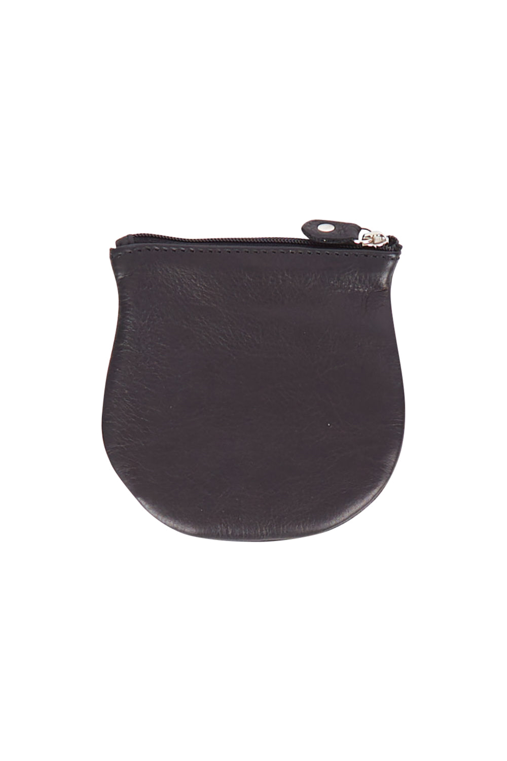 Product shot of the Lilly Leather Coin Purse in colour Black (Black), from the back