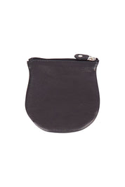 Product shot of the Lilly Leather Coin Purse in colour Black (Black), from the back