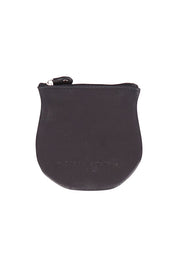 Product shot of the Lilly Leather Coin Purse in colour Black (Black), from the front