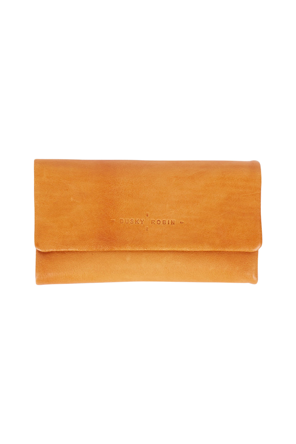 Product shot of the Rose Leather Purse in colour Tan, from the front