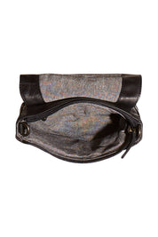 Product shot of the Sara Leather Bag in colour Black (Black), detail
