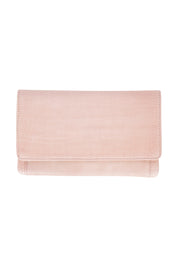 Product shot of the Sirena Leather Purse in colour Duskypink (Pink), from the front
