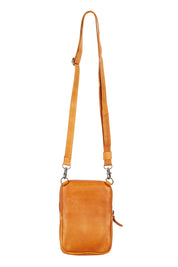 Product shot of the Sophie Small Leather Bag in colour Tan, from the back