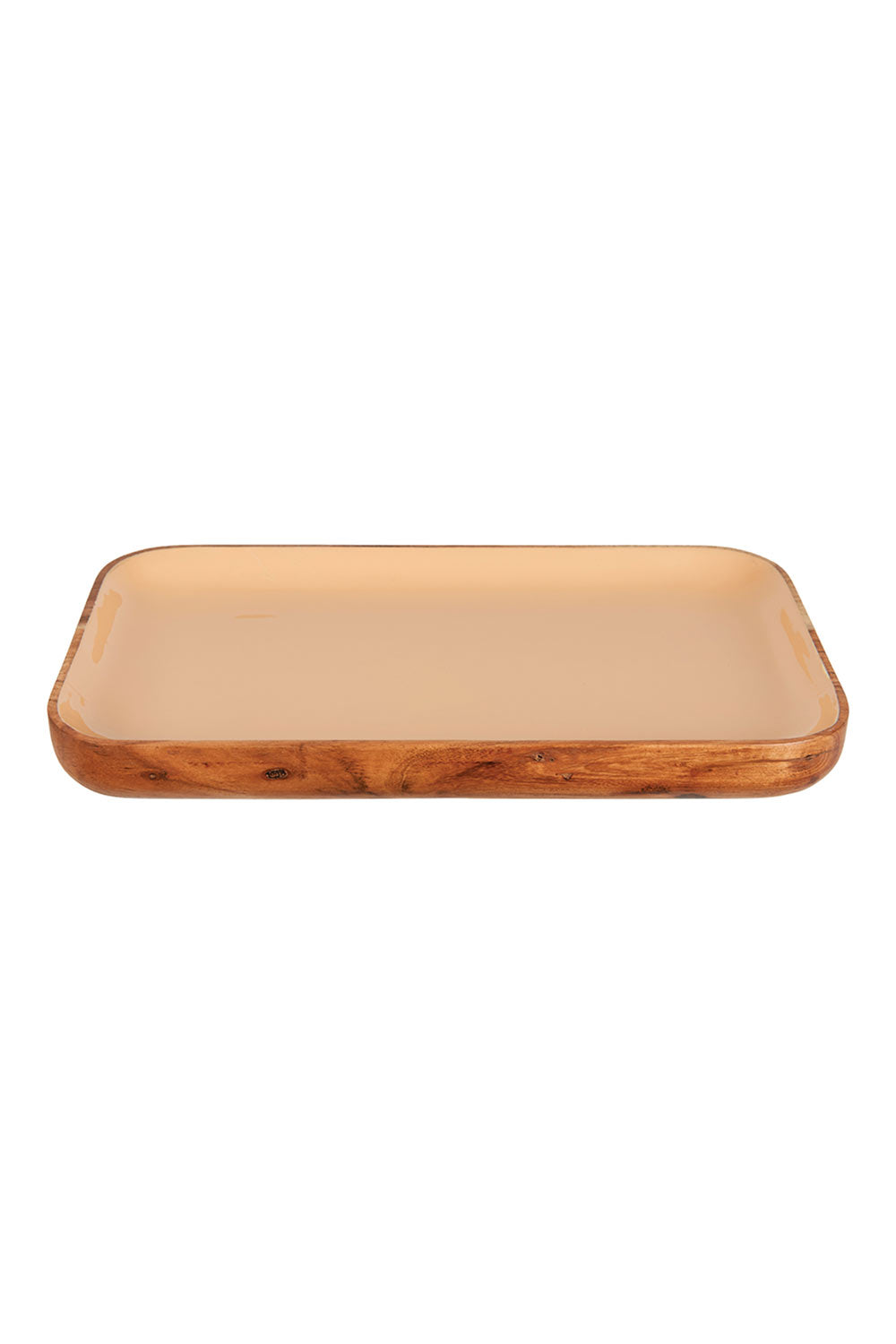 Product shot of the Savannah Platter in colour Peach, from the front