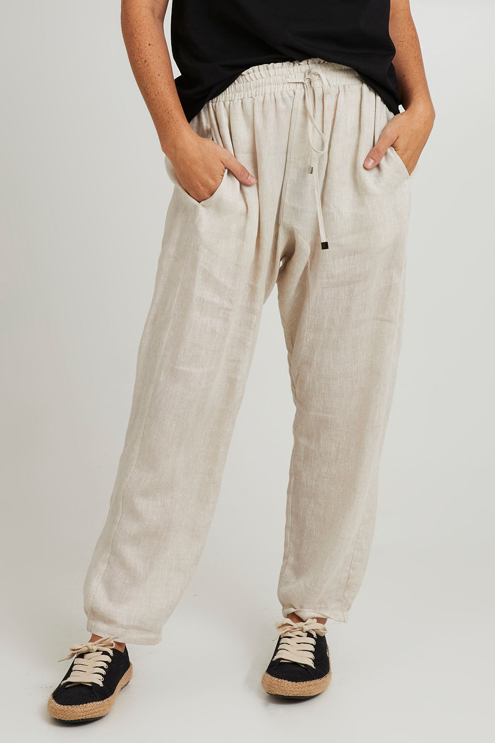 Preloved Studio Relaxed Linen Pant - Tusk