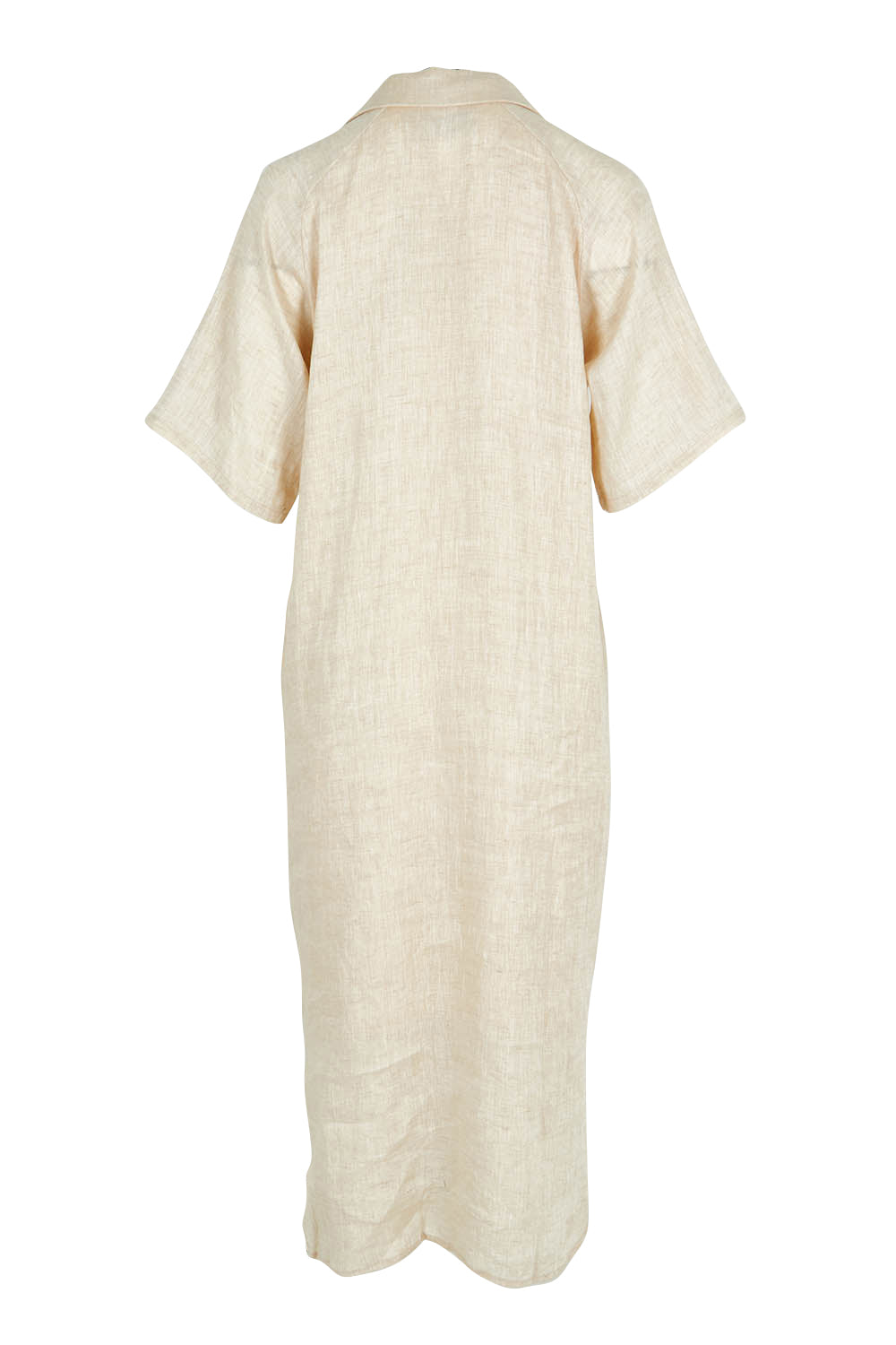 Product shot of the Studio Shirt Dress in colour Tusk, from the back