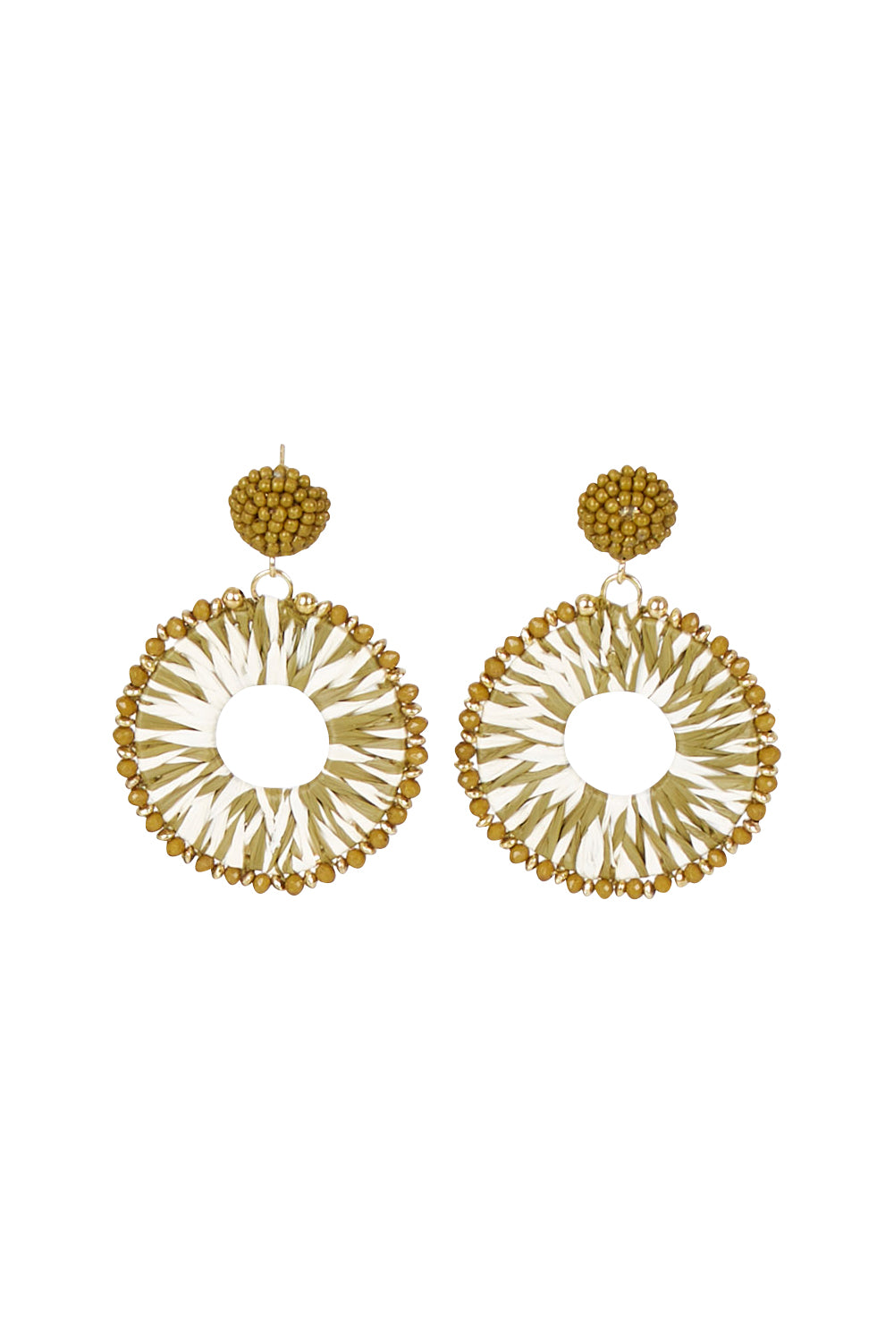 Product shot of the Soma Drop Earring in colour Cirque (Metallics), from the front