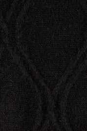 Product shot of the Howie Cable Cardigan in colour Ebony (Black), detail