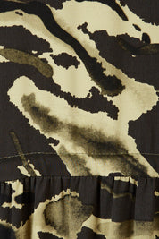 Product shot of the Mayan Tiered Maxi in colour Fern (Green), detail