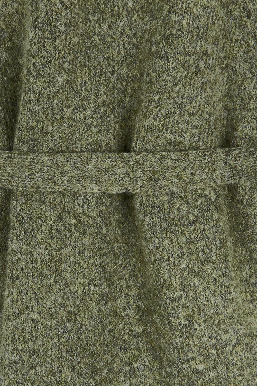 Product shot of the Paarl Longline Cardigan in colour Moss (Green), detail